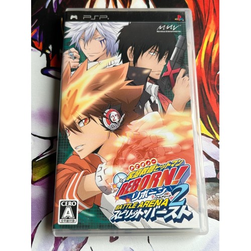 Jaquette jeu Katekyoo Hitman Reborn ! Battle Arena 2 Spirits Burst - PSP - Version Japonaise